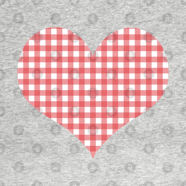 Red and White Gingham Pattern by CraftyCatz